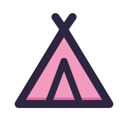 Tent icon, Lineal style