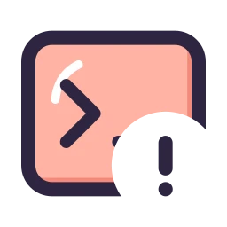 Terminal alert icon, Lineal style