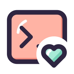 Terminal heart icon, Lineal style
