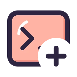 Terminal plus icon, Lineal style