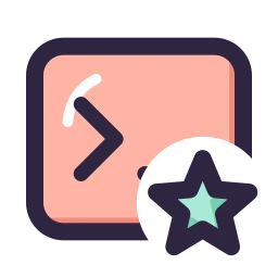 Terminal star icon, Lineal style