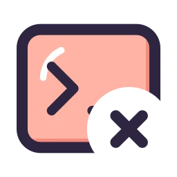 Terminal x icon, Lineal style