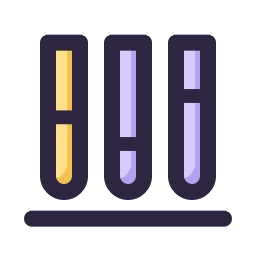 Test tubes icon, Lineal style