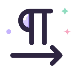 Text direction ltr icon, Lineal style
