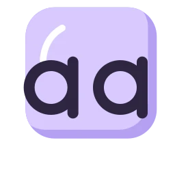 Text lowercase icon, Lineal style