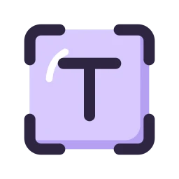 Text scan icon, Lineal style