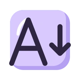 Text size decrease icon, Lineal style