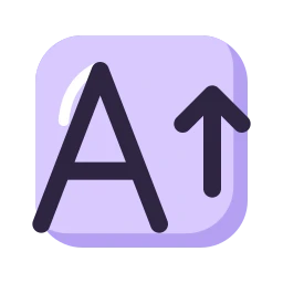 Text size increase icon, Lineal style