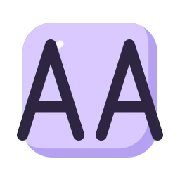 Text uppercase icon, Lineal style