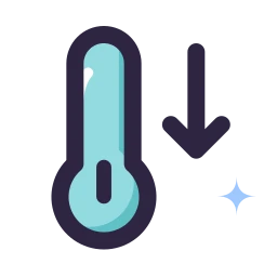 Thermometer cold icon, Lineal style