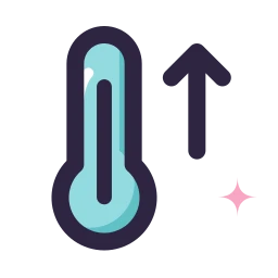 Thermometer hot icon, Lineal style