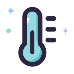 Thermometer icon, Lineal style