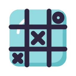 Tic tac toe icon, Lineal style