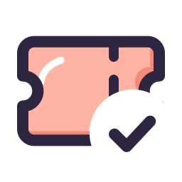Ticket check icon, Lineal style