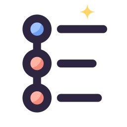 Timeline vertical icon, Lineal style