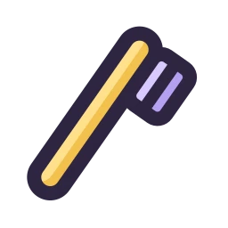 Toothbrush icon, Lineal style