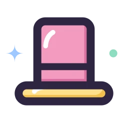 Top hat icon, Lineal style
