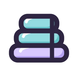 Towel stack icon, Lineal style