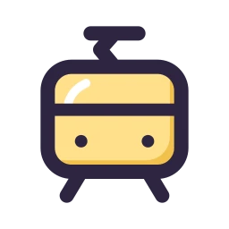 Tram icon, Lineal style