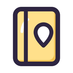 Travel guidebook icon, Lineal style