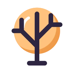 Tree bare icon, Lineal style