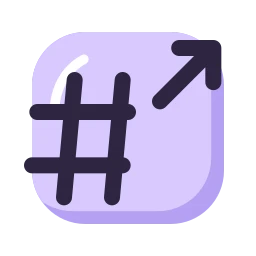 Trending tag icon, Lineal style