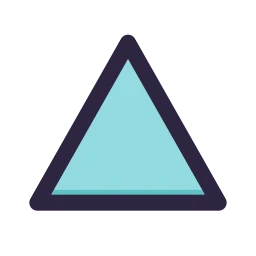 Triangle icon, Lineal style
