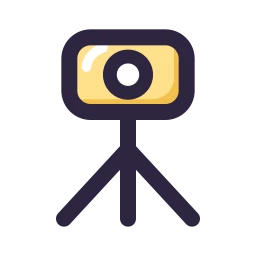 Tripod icon, Lineal style
