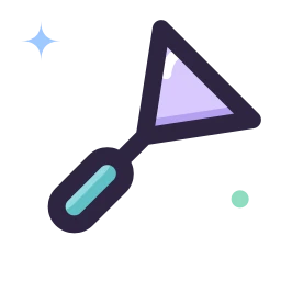 Trowel icon, Lineal style