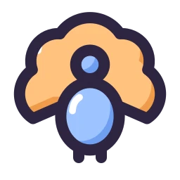Turkey icon, Lineal style