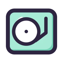 Turntable icon, Lineal style