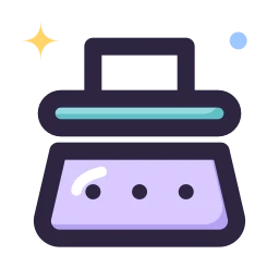 Typewriter icon, Lineal style