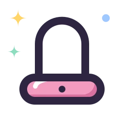 U lock icon, Lineal style