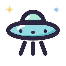 Ufo icon, Lineal style