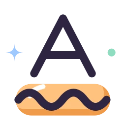 Underline wavy icon, Lineal style