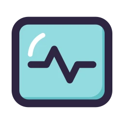 Uptime monitor icon, Lineal style
