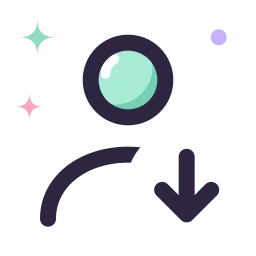 User down icon, Lineal style