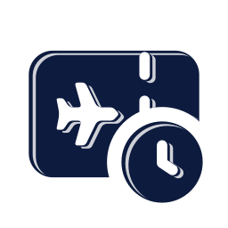 Boarding pass clock icon, Mellow style