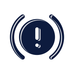 Brake warning icon, Mellow style