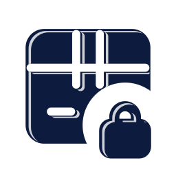 Carton box lock icon, Mellow style