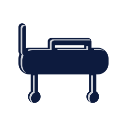 Hospital bed icon, Mellow style