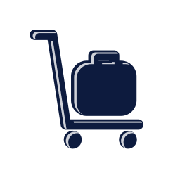 Luggage cart icon, Mellow style