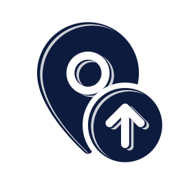 Map pin up icon, Mellow style