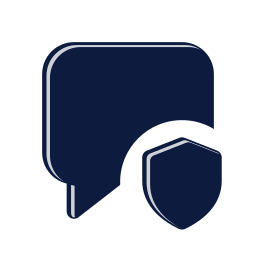 Message square shield icon, Mellow style