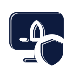 Mission control shield icon, Mellow style