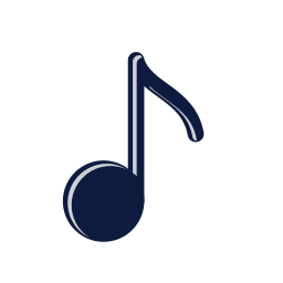 Music note icon, Mellow style