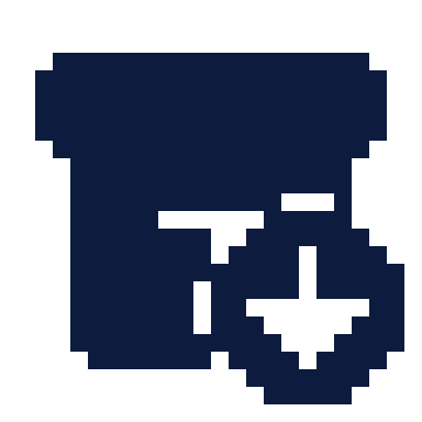 Archive box down icon, Pixel style