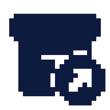 Archive box share icon, Pixel style