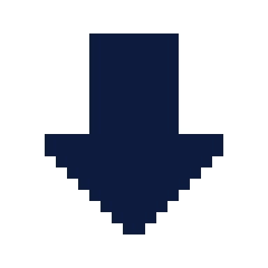 Arrow big down icon, Pixel style