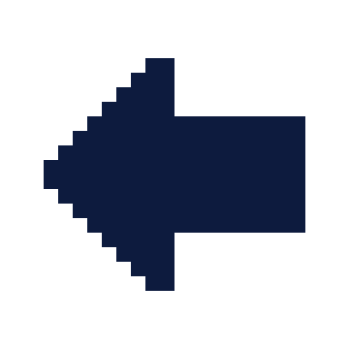Arrow big left icon, Pixel style
